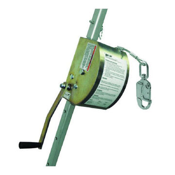 Manhandler Hoist, 65 ft lg, Galvanized Steel, Steel, 350 lb Capacity