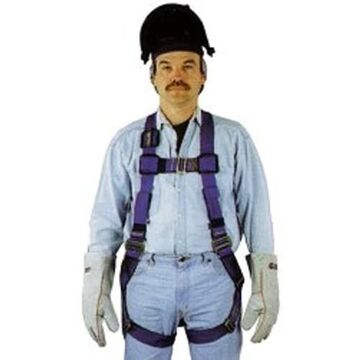 Arc-flash Rated Full Body Harness, L/XL, 400 lb Capacity, Blue, Kevlar/Nomex