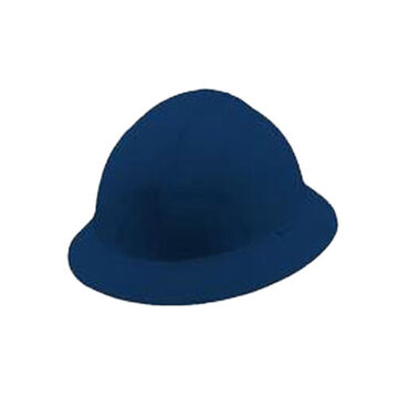 Hard Hat Full Brim, Fits Hat 6-1/2 To 8 In, Navy Blue, Polyethylene, 6 Point Ratchet Nylon, Class E