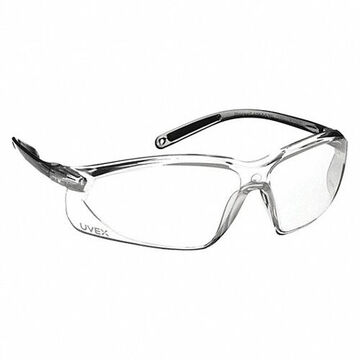 Safety Glasses, Medium, Anti-Scratch, Gray Mirror, Frameless, Wraparound, Gray