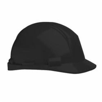 Hard Hat Front Brim, Fits Hat 6-1/2 To 8 In, Black, Hdpe, 4 Point Ratchet Nylon, Class E