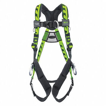 Full Body Harness, L/XL, 400 lb Capacity, Green, Polyester