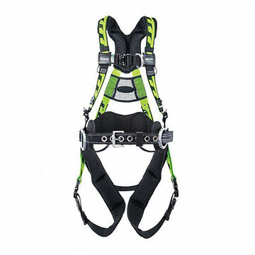 Harness Stretchable Full Body, L/xl, 400 Lb Capacity, Green, Polyester