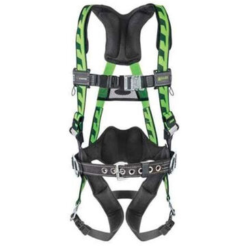 Harness Stretchable Full Body, S/m, 400 Lb Capacity, Green, Polyester