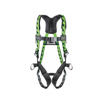 Full Body Harness, L/XL, 400 lb Capacity, Green, Polyester