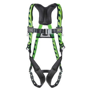 Full Body Harness, 2XL/3XL, 400 lb Capacity, Green, Polyester