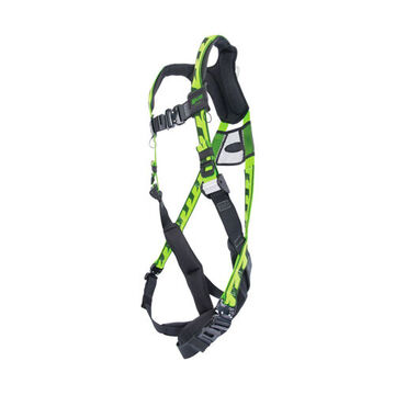 Stretchable Full Body Harness, Universal, 400 lb Capacity, Green, Polyester