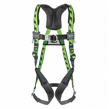 Full Body Harness, 2XL/3XL, 400 lb Capacity, Green, Polyester