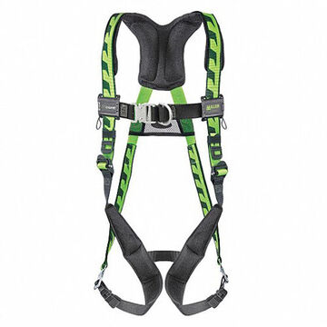 Full Body Harness, L/XL, 13.1 in lg, 400 lb Capacity, Green, Polyester