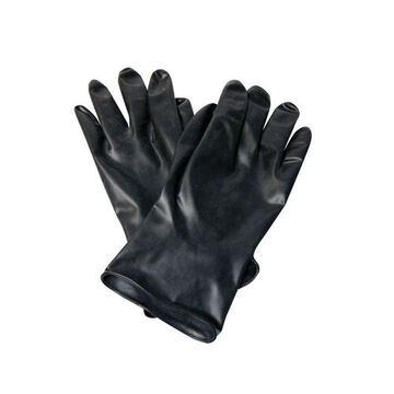 Gloves Hand Specific, Grip Saf, Black, Curved Finger, Butyl