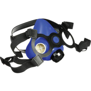 Demi-masque respiratoire réutilisable, grand, élastique, bleu