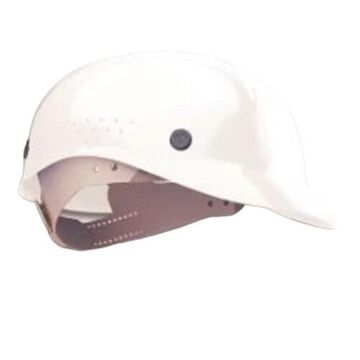 Front Brim Bump Cap, Fits Hat 6-1/2 to 8 in, Yellow, HDPE, 4-Point Pin Lock
