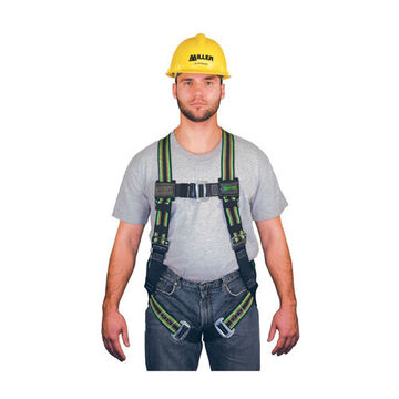 Stretchable Full Body Harness, L/XL, 400 lb Capacity, Green, Polyester