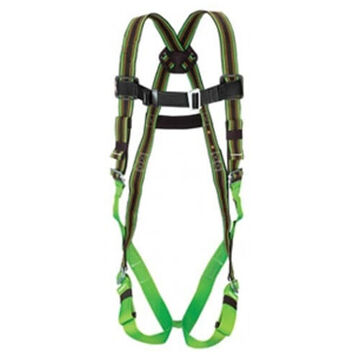 Stretchable Full Body Harness, L/XL, 400 lb Capacity, Green, Polyester