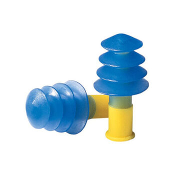 Ear Plug Corded, 22 Db, Flanged, Blue, Regular