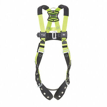 Fall Arrest Harness, S/M, 420 lb Capacity, Green, Polyester