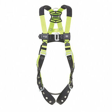 Fall Arrest Harness, 2XL, 420 lb Capacity, Green, Polyester