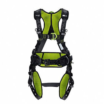 Harness, 2XL, 420 lb Capacity, Black/Green, Polyester