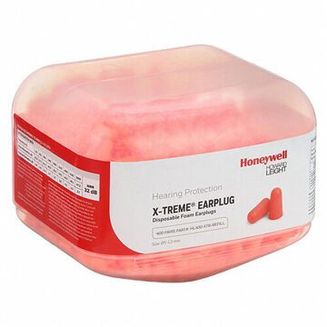 Dispenser Disposable Earplug, Orange, Foam