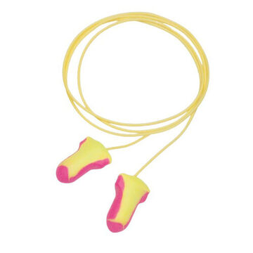 Ear Plug Corded Single Use, 32 Db, T-shape, Magenta/yellow, Universal