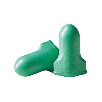 Uncorded Ear Plug, 30 dB, Contoured-T, Green, One-Size Fits All