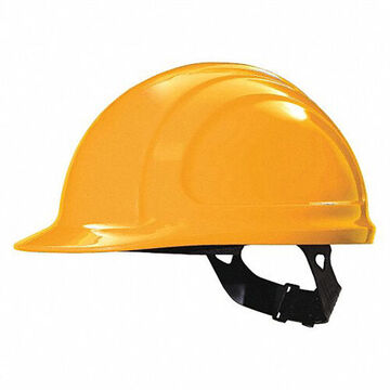 Front Brim Head Protection Hard Hat, Fits Hat 6-1/2 to 8 in, Hi-Viz Orange, HDPE, 4 Point Pinlock, Class E