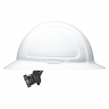 Front Brim Hard Hat, White, HDPE, Ratchet, Class E