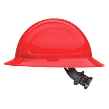 Front Brim Hard Hat, Red, HDPE, Ratchet, Class E