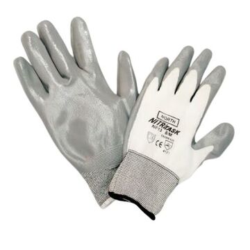 Safety Gloves, Gray/white, Nylon