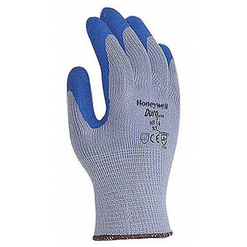 General Purpose Gloves, XL, Rubber, Gray Knit/Blue Glove, Knit, Cotton Knit