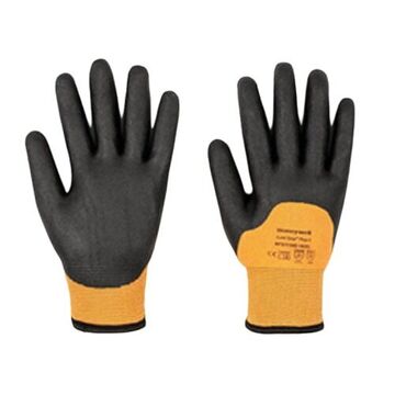 Heavy Weight Winter Gloves, Size 10/XL, PVC, Black/Orange, Polyamide
