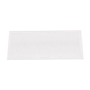 Safety Plate Lightweight Rectangular, 2 In Wd, 4-1/4 In Lg, Clear, Polycarbonate