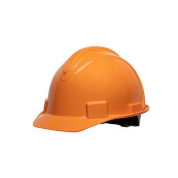 Non Vented Short Brim Baseball Hard Hat, Fits Hat 6-1/2 to 7-7/8 in, Orange, HDPE, 4 Point Ratchet, Class E