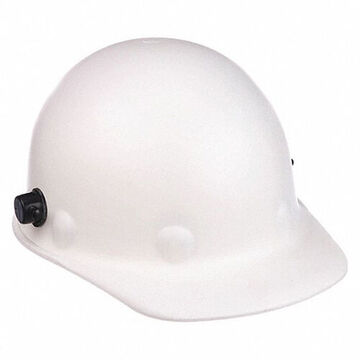 Front Brim Hard Hat, White, Fiberglass, Ratchet, Class C, G