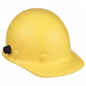 Casque de sécurité à bord avant, jaune, fibre de verre, cliquet, classe C, G