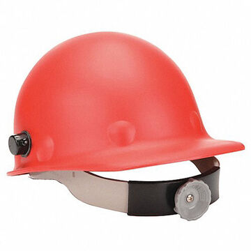 Front Brim Hard Hat, Red, Fiberglass, Ratchet, Class C, G