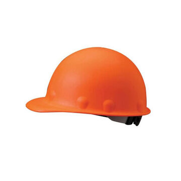 Front Brim Hard Hat, Orange, Fiberglass, Ratchet, Class C, G