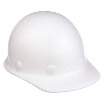 Casque de sécurité à bord avant, blanc, fibre de verre, cliquet, classe C, G