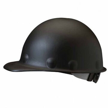 Hard Hat Front Brim, Black, Fiberglass, Ratchet, Class C, G