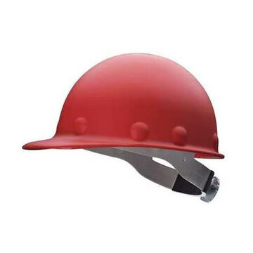 Front Brim Hard Hat, Red, Fiberglass, Ratchet, Class C, G