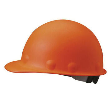 Front Brim Hard Hat, Orange, Fiberglass, Ratchet, Class C, G