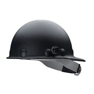 Front Brim Hard Hat, Black, Fiberglass, Ratchet, Class C, G