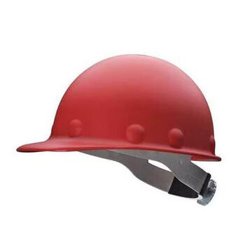 Front Brim Hard Hat, Red, Fiberglass, Ratchet, Class C, G