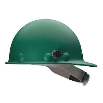 Front Brim Hard Hat, Green, Fiberglass, Ratchet, Class C, G