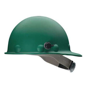 Casque de sécurité à bord avant, vert, fibre de verre, cliquet, classe C, G