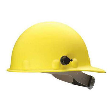 Casque de sécurité à bord avant, jaune, fibre de verre, cliquet, classe C, G