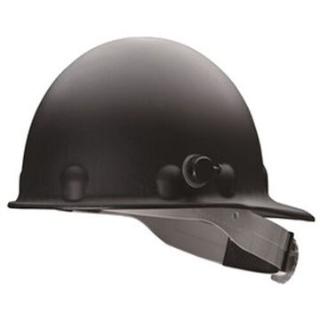 Front Brim Hard Hat, Black, Fiberglass, Ratchet, Class C, G