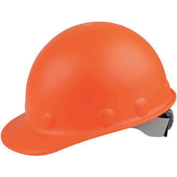 Front Brim Hard Hat, Orange, Fiberglass, Ratchet, Class C, G