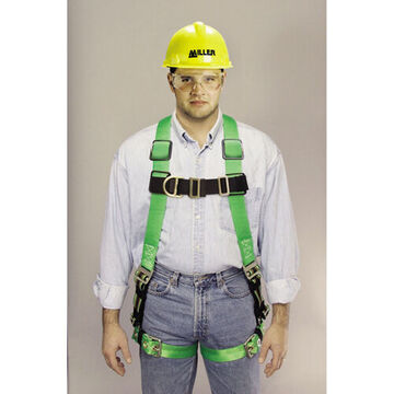 Full Body Harness, L/XL, 400 lb Capacity, Green, Polyester