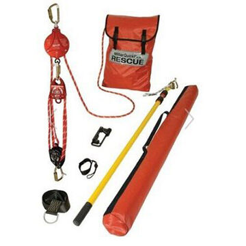 Rescue Kit Premium, 400 Lb Capacity, Aluminum, Stainless Steel, Red